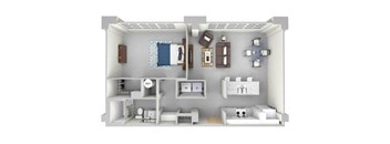 A6 Floor Plan at Parcels at Concourse, Memphis, TN