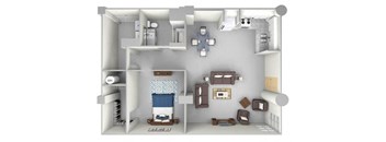 A9 Floor Plan at Parcels at Concourse, Memphis, Tennessee