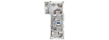 B7 Floor Plan at Parcels at Concourse, Memphis, 38104