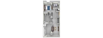 S4 Floor Plan at Parcels at Concourse, Tennessee, 38104
