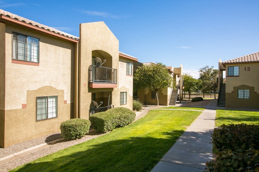 Enjoy the grassy areas around the community