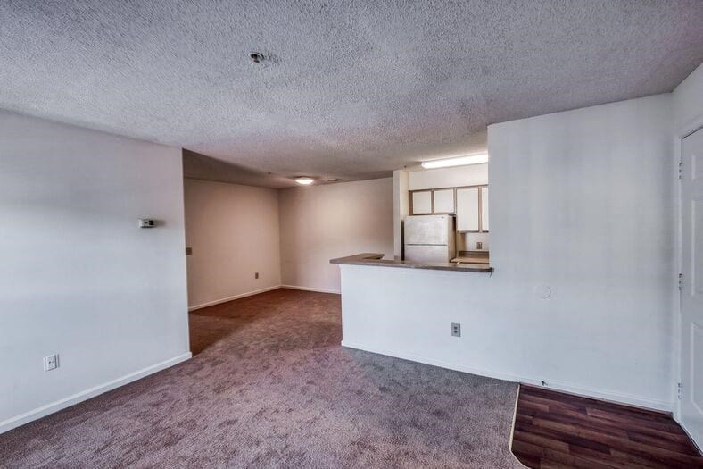 Living room area and separate dining nook