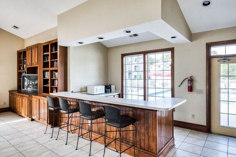 Bar area in the clubhouse