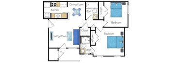 a floor plan of a house with a swimming pool