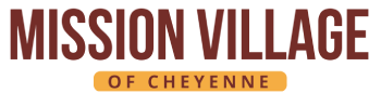 The image displays the name of a place called "Mission Village of Cheyenne".
