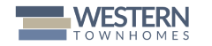 The image is a logo for "Western Townhomes".