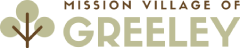 The image is a logo for Mission Village of Greeley.
