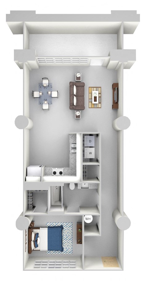 parcels A12 Floor Plan at Parcels at Concourse, Memphis