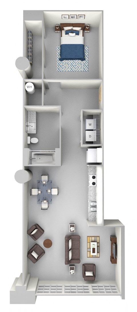 parcels A2 Floor Plan at Parcels at Concourse, Memphis, TN