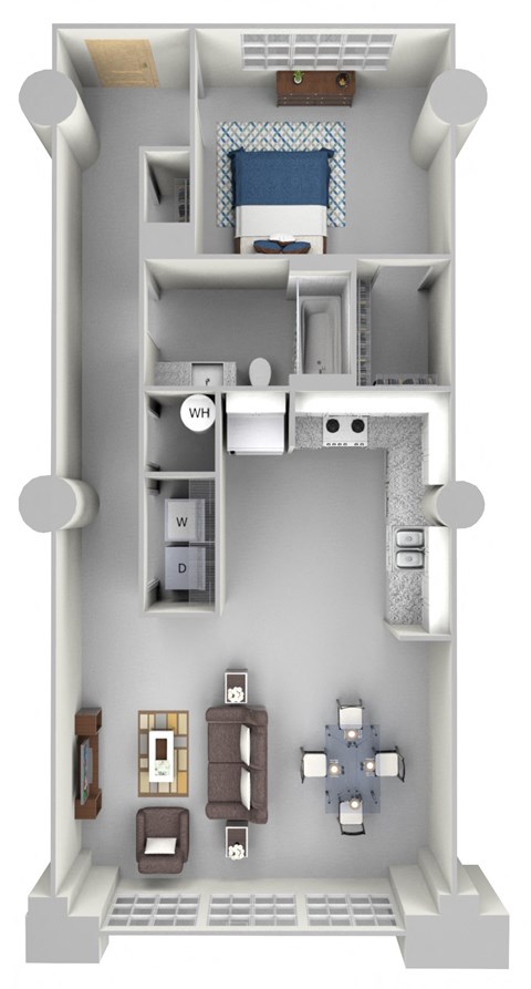 parcels A3 Floor Plan at Parcels at Concourse, Memphis, Tennessee
