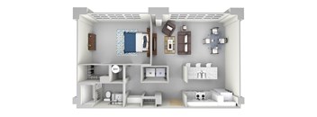 parcels A6 Floor Plan at Parcels at Concourse, Tennessee, 38104