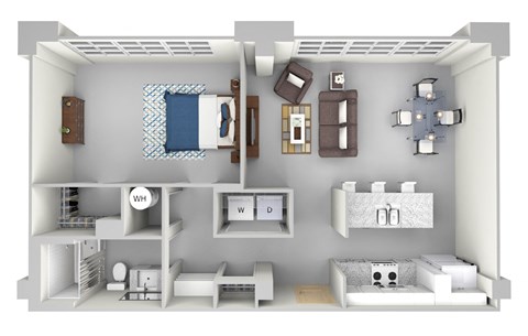 parcels A6 Floor Plan at Parcels at Concourse, Tennessee, 38104