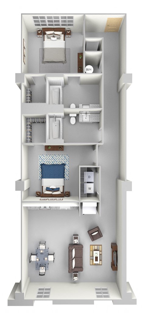 parcels B1 Floor Plan at Parcels at Concourse, Memphis, TN
