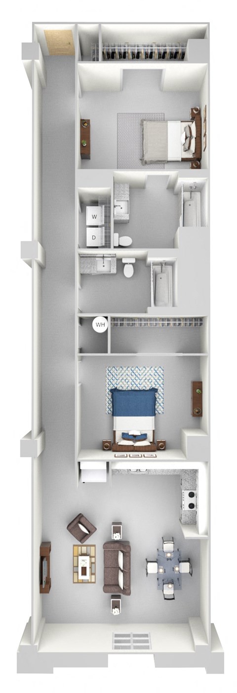 parcels B3 Floor Plan at Parcels at Concourse, Memphis, 38104