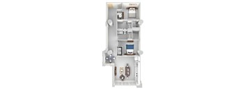 parcels B4 Floor Plan at Parcels at Concourse, Tennessee, 38104