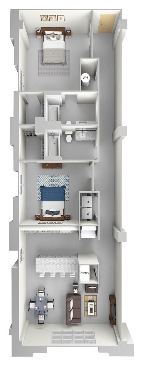 parcels B5 Floor Plan at Parcels at Concourse, Memphis, TN, 38104