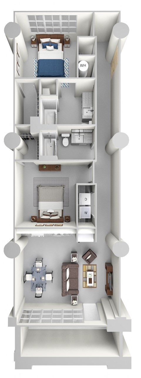 parcels B8 Floor Plan at Parcels at Concourse, Memphis