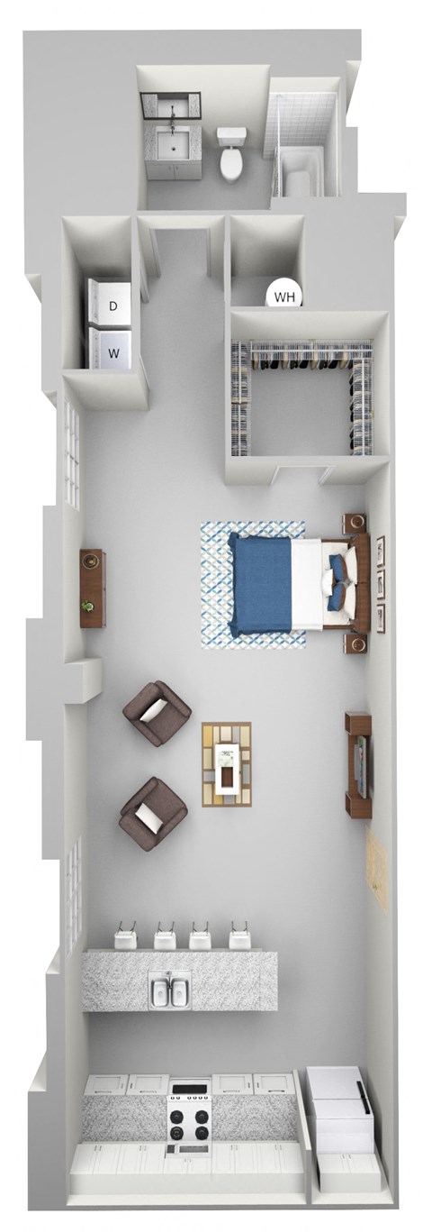 parcels Crafton3 Floor Plan at Parcels at Concourse, Tennessee, 38104