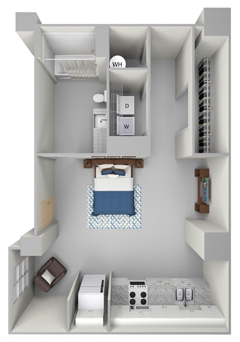 parcels S1 Floor Plan at Parcels at Concourse, Memphis, Tennessee