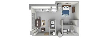 parcels S7  Floor Plan at Parcels at Concourse, Memphis, TN, 38104