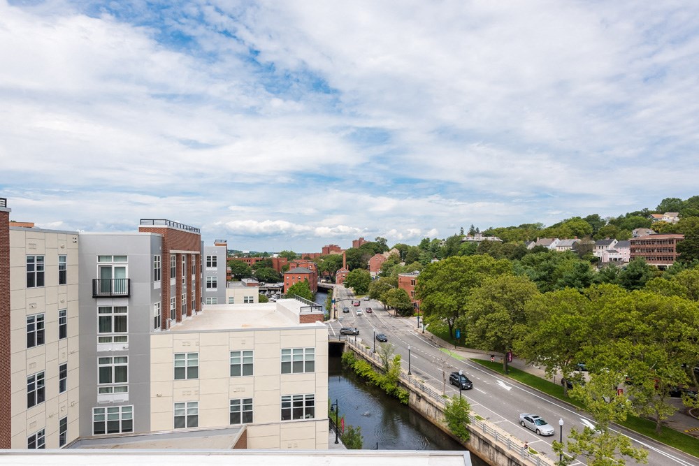 view from rooftop of riverwalk