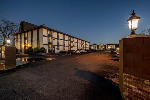 Kent Apartments Exterior at night