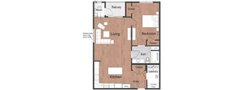 1 Bedroom 1 Bathroom Sto Floor Plan