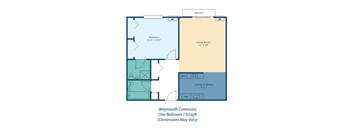 a floor plan of our one bedroom apartment