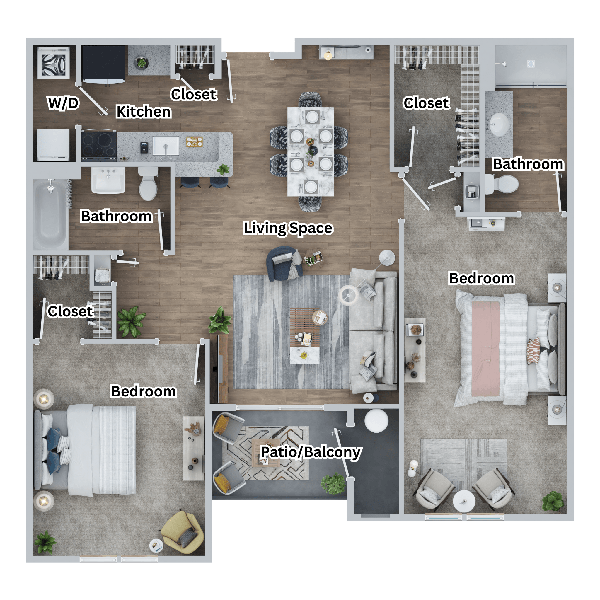 WW - 2B - 2 Bedroom
