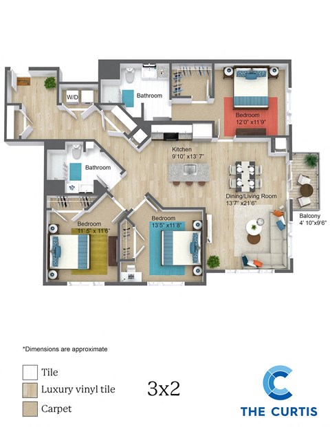 Three Bed Two Bath The Curtis Apartments in Bellingham