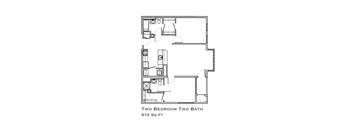 Two Bedroom apartment floor plan