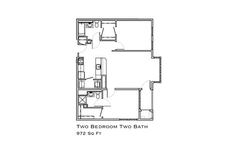 Two Bedroom apartment floor plan