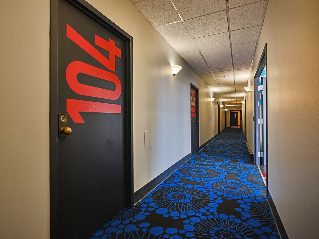 the atherton apartments hallways with room numbers