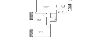 Two bedroom floor plan image