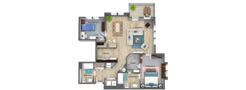 Ashland Woods large 2 bedroom floor plan