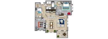 Ashland Woods largest 2 bedroom floor plan