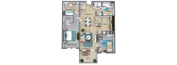 Ashland Woods two bedroom floor plan