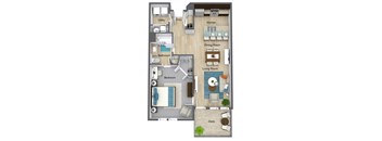 Ashland Woods One Bedroom Floor Plan