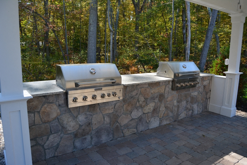 Grilling Patio Area at Ashland Woods Apartments