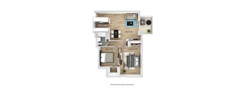a 2 bedroom floor plan