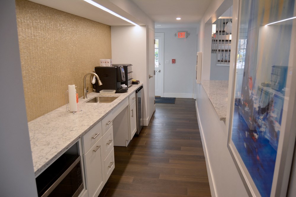 Coffee and other Features of the Clubhouse at Beverly Commons