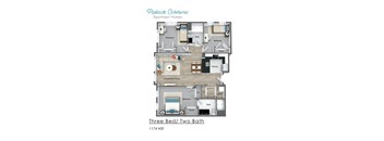 1174 SQ FT 3 X 2 BA