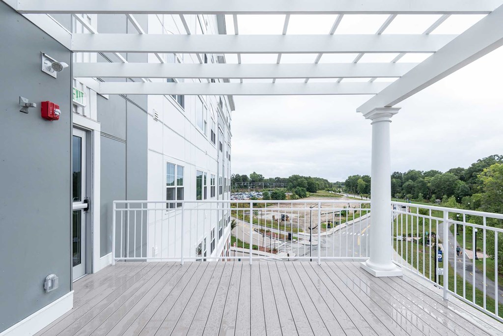 Pergola space on the 5th floor at One Wall St