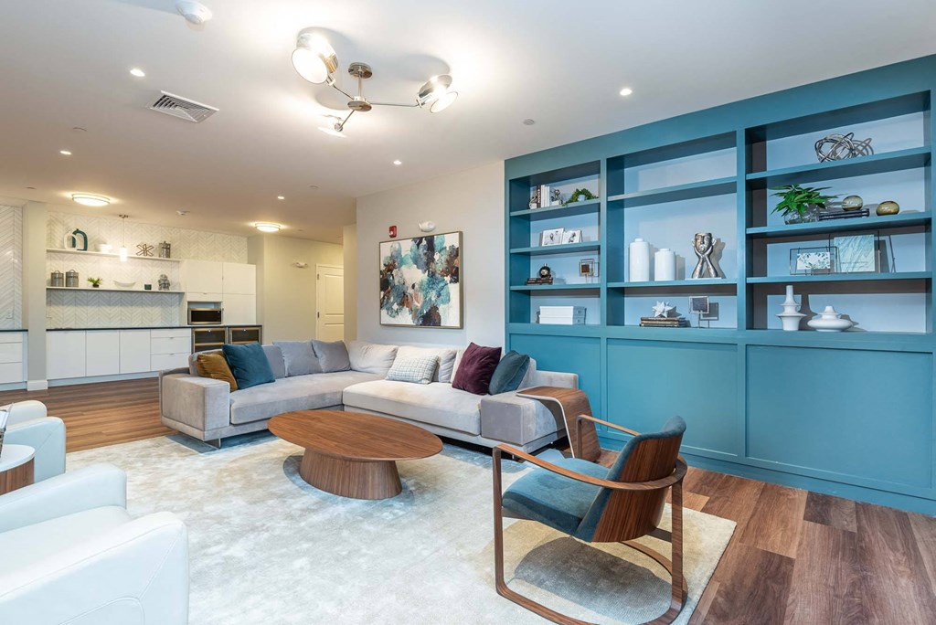 Resident lounge at One Wall St with plenty of sitting