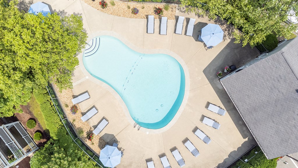 Carlton oaks pool overhead shot