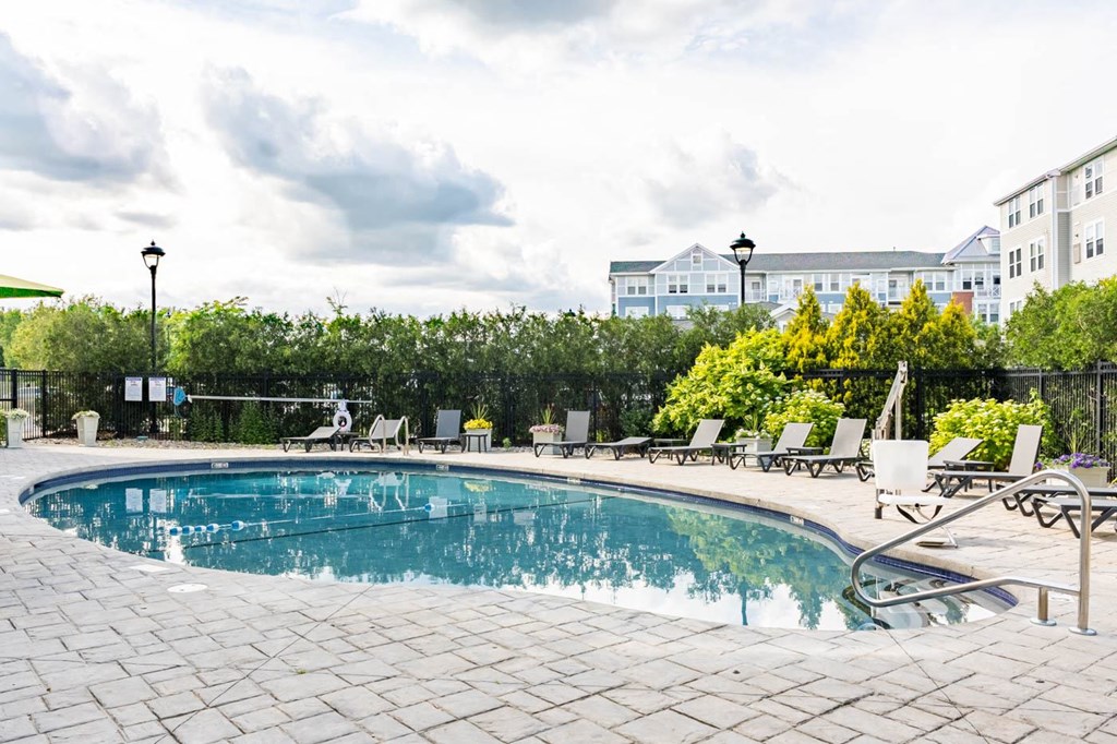 the swimming pool at the apartments for rent