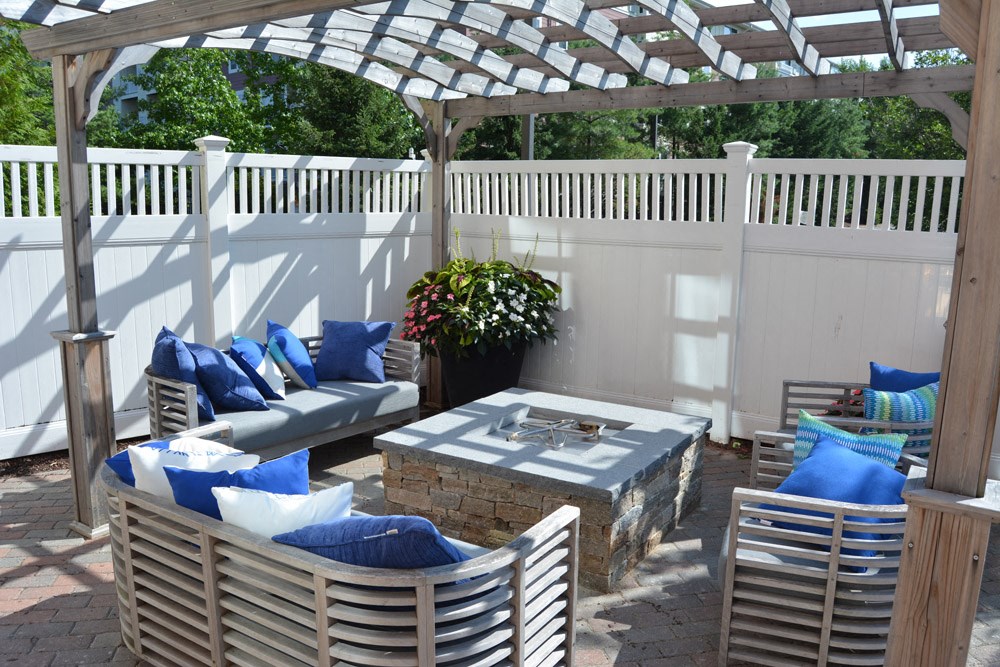 Cabana fireplace fire pit