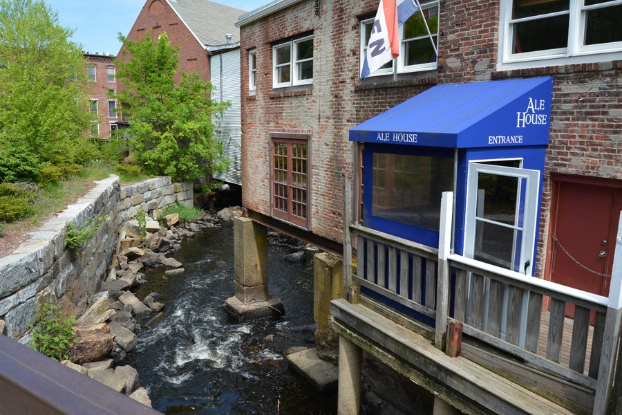 Nearby downtown stream and bar