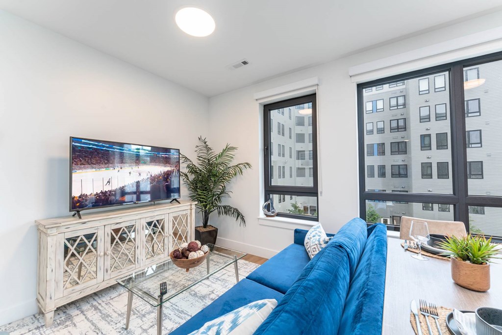 Studio apartment family room space or dining area