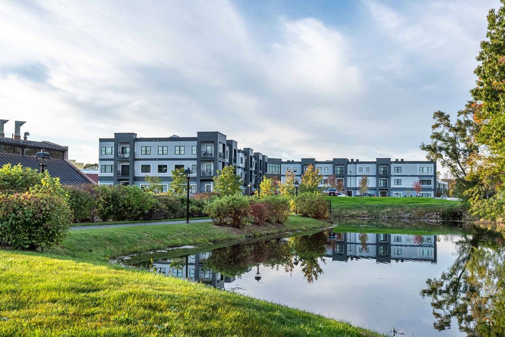 Millside from Heritage Park pond and building exterior